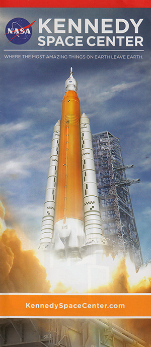 Front cover of Kennedy Space Center Visitor Complex brochure